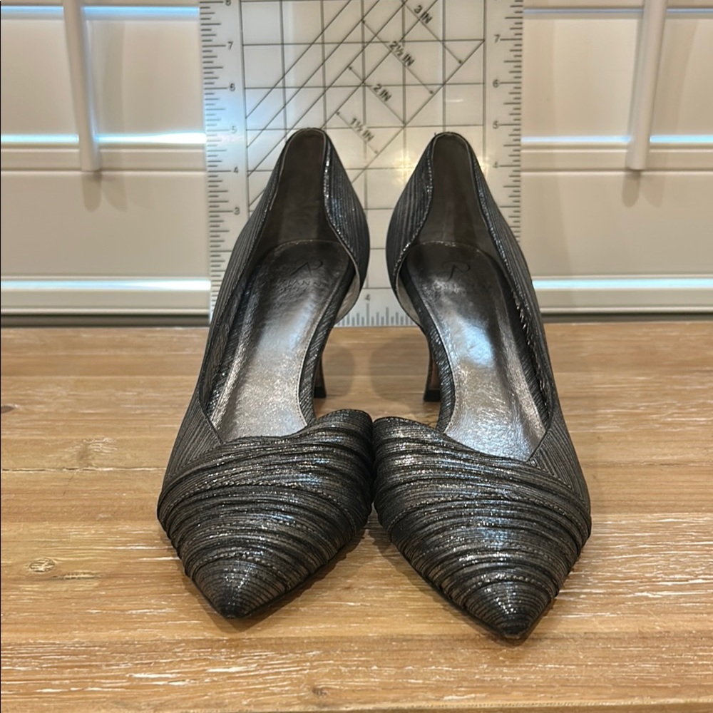 Adrianna Papell Black and Silver Heels